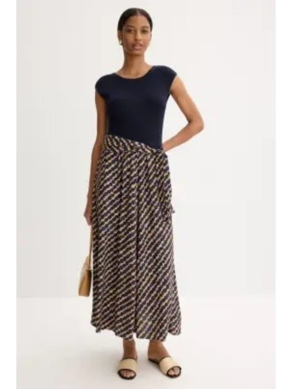 R-4. NIC + ZOE Pebble Dream Mixed Media Dress XS